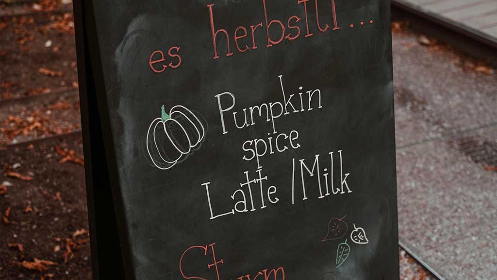 Pumpkin Spice Latte Sign