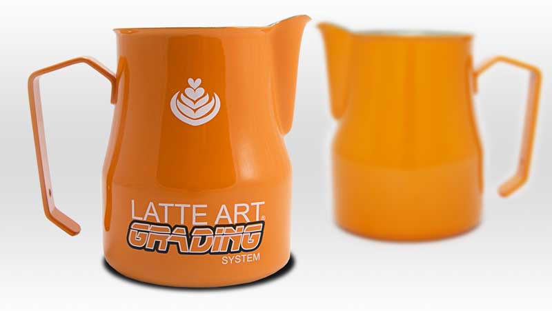 Latte Art Grading System - lattiera arancione