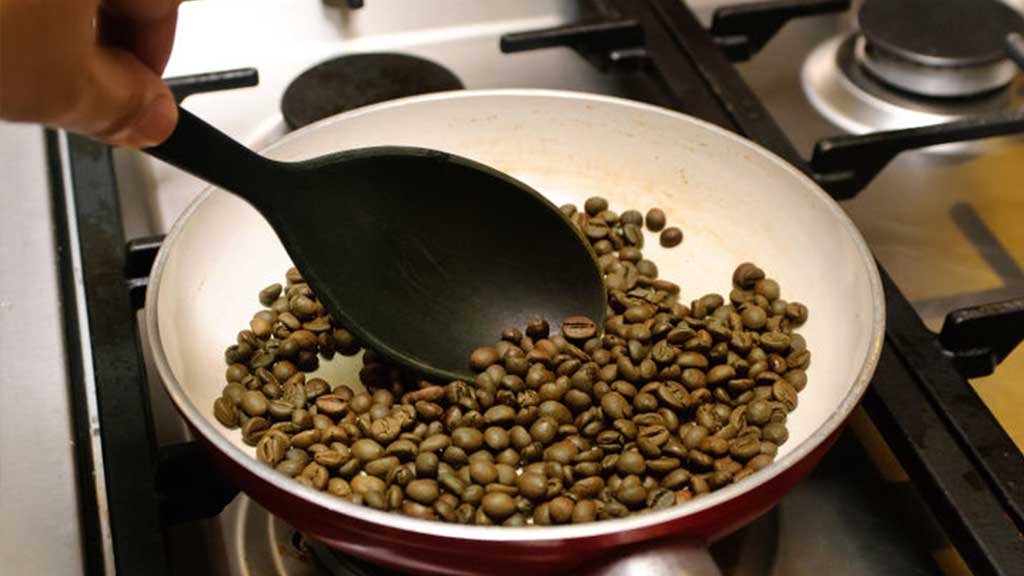 Roasting Coffee in a pan