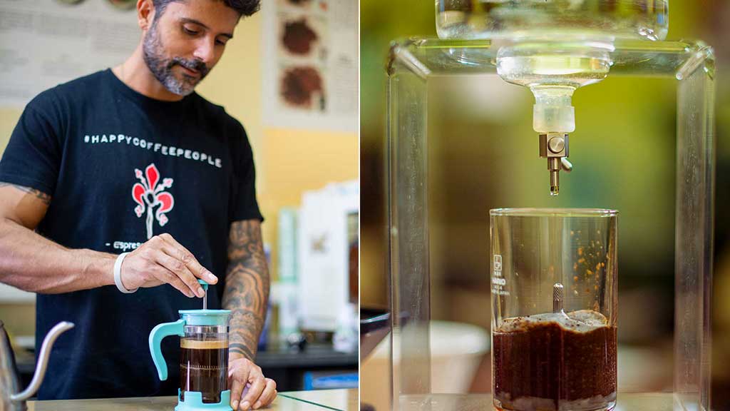 home barista brewing
